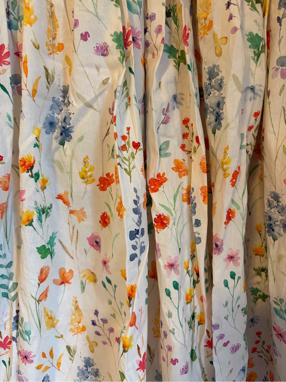 Floral Watercolor Print Cotton skirt